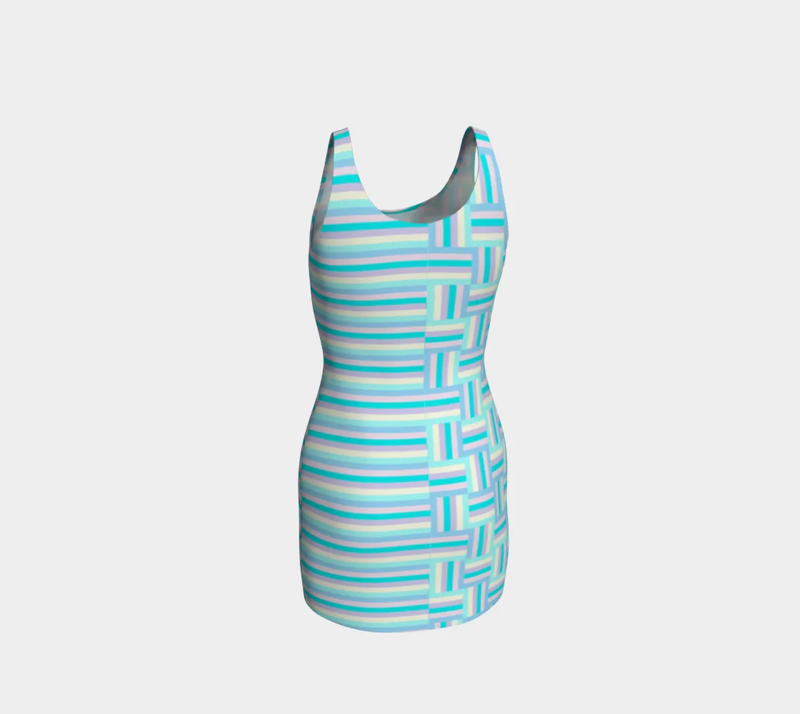 Matrix and STripes Bodycon Dress